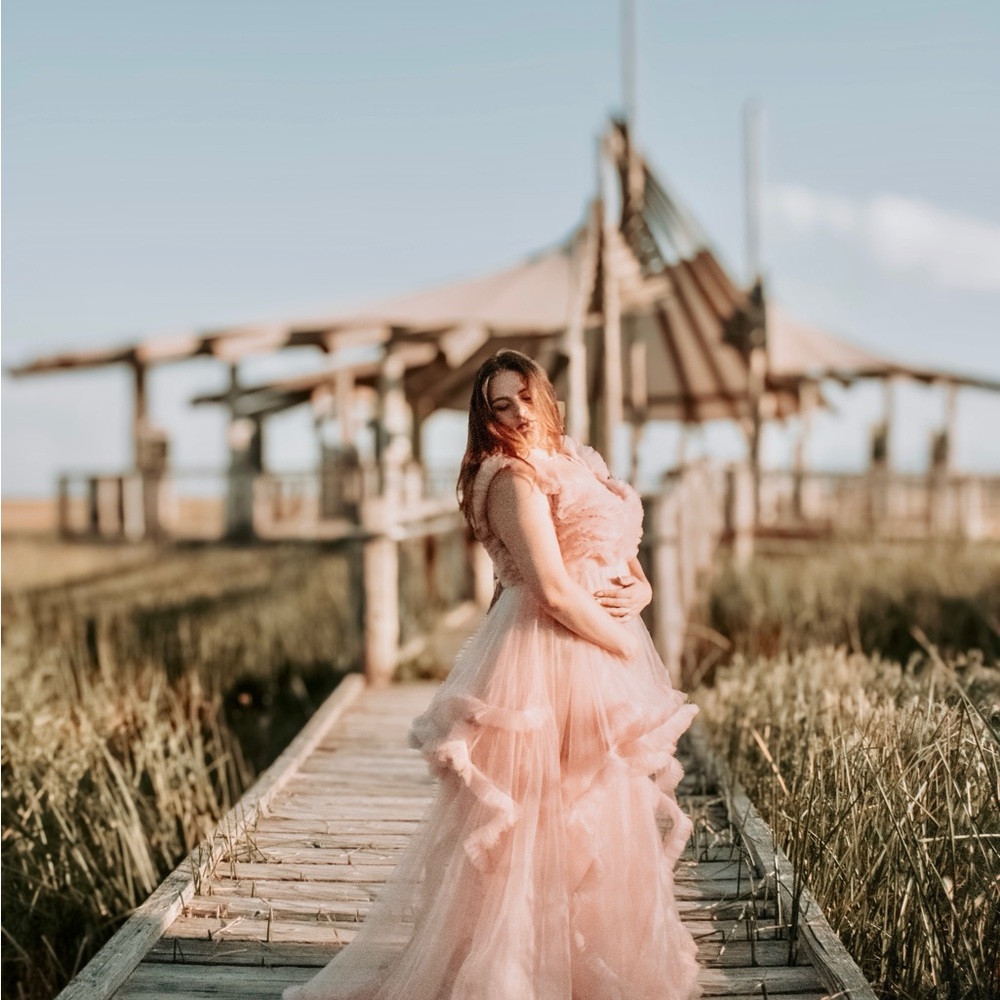 Elegant Pink Maxi Dress